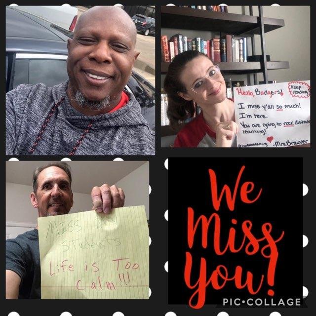 EdWillkie's tweet photo. We are all missing our Badgers! #emsproud #itsabadgerthing @EMSISD https://t.co/hDMkavOzck