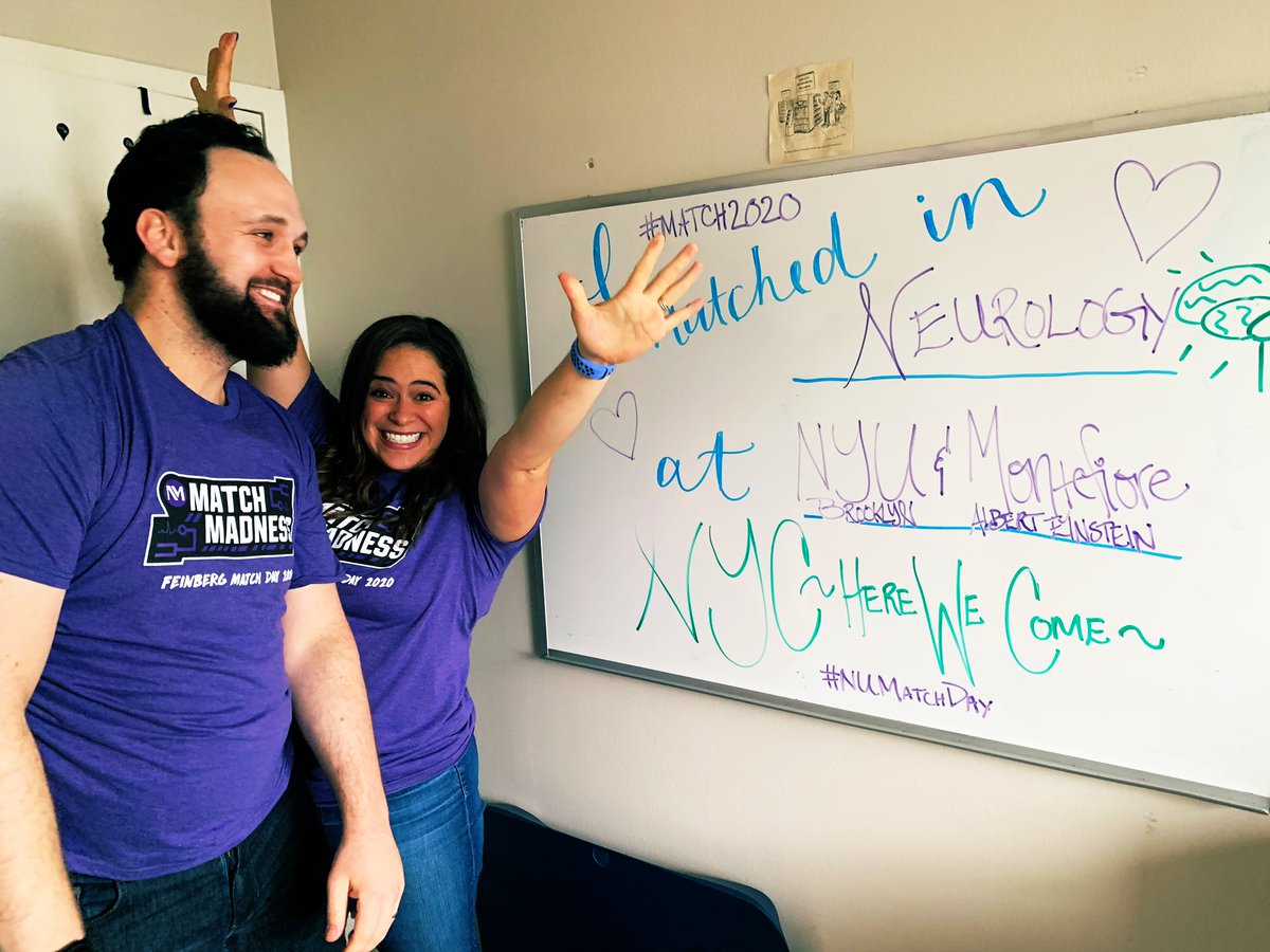nickhayes10's tweet photo. NYC here we come!! Beyond proud of my badass Dr Wife @nholtzmanMD for matching into Neurology at @NeuroMonteEinst!
#MatchDay2020 #Match2020 #NUmatch https://t.co/eVVz8T2WqZ