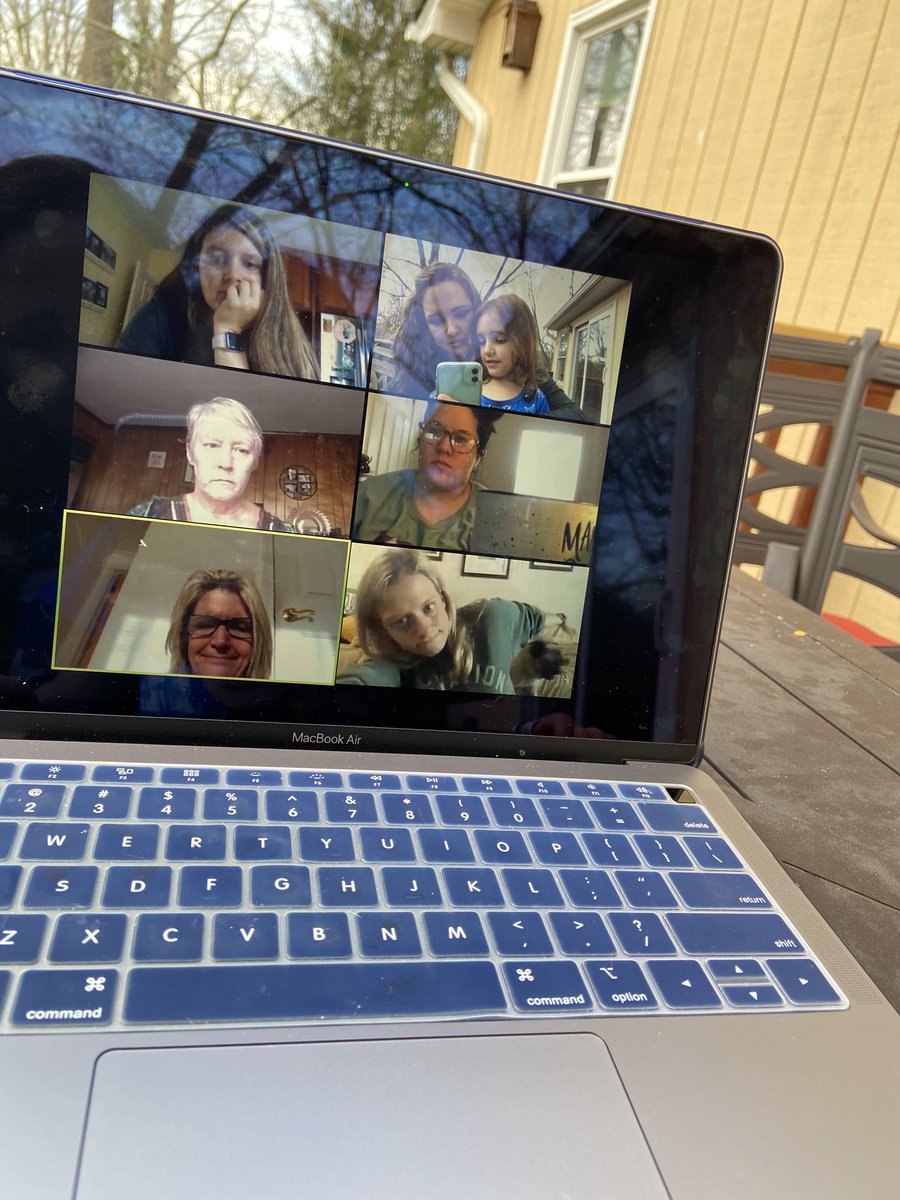 TeachMrsNewell's tweet photo. Today’s #virtualteaching growth was video conferencing. I went from never having used @zoom_us to being in 2 calls &amp; hosting one w/ 7 year olds all in 1 day. In case you wonder what it’s like video conferencing with 50 teachers, it’s absolutely awesome! #teamworkmakesthedreamwork https://t.co/ustKv7RLcv