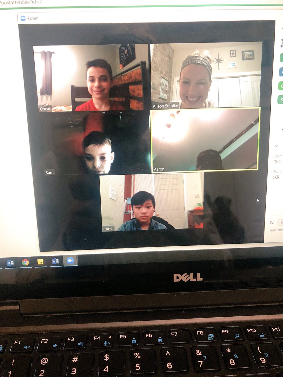 AliElfessiD54's tweet photo. Virtual Learning Day 3:
Host a “Virtual Spring Fling” via Zoom. Couldn’t get everyone logged on, but we’ll try again. It was great to see some student faces- we miss them!! #54StepsUp #ILSchoolsStepUp #BetterTogether https://t.co/swKJ1rgqte