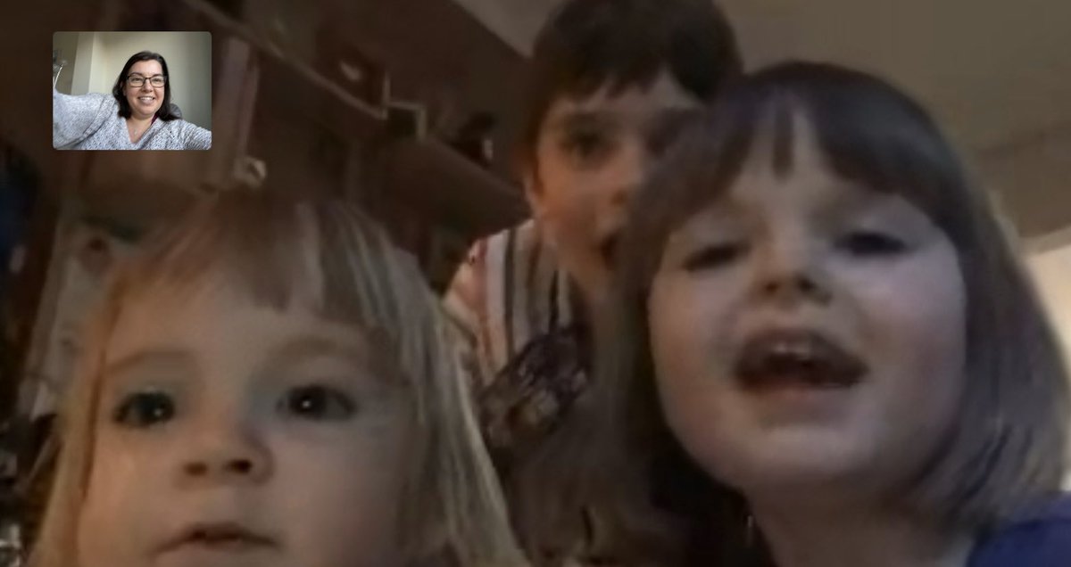 When you can’t see them in person so FaceTime chaos reigns #goddaughters #all3talkingatonce  #toomuchexcitment
