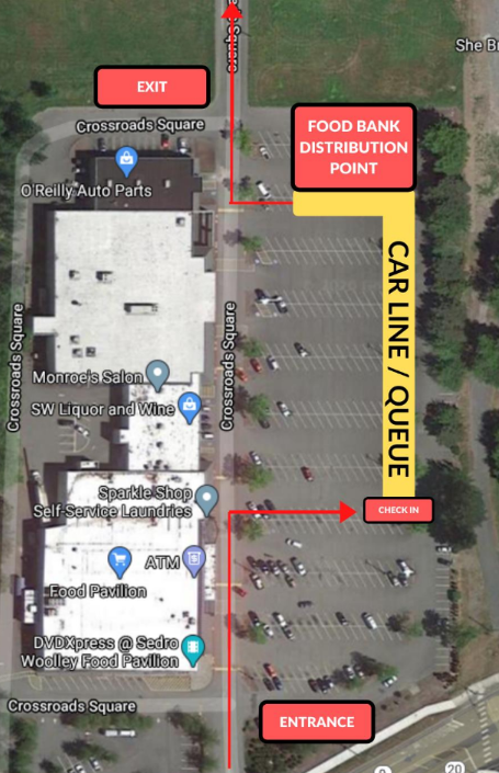 goskagit's tweet photo. Helping Hands Solution Center, the county's largest food bank, will begin Monday distributing food offsite. Food will be distributed in the Food Pavilion parking lot in Sedro-Woolley. https://t.co/1aWdGxiRuj #skagit https://t.co/hvCEdsKXCV