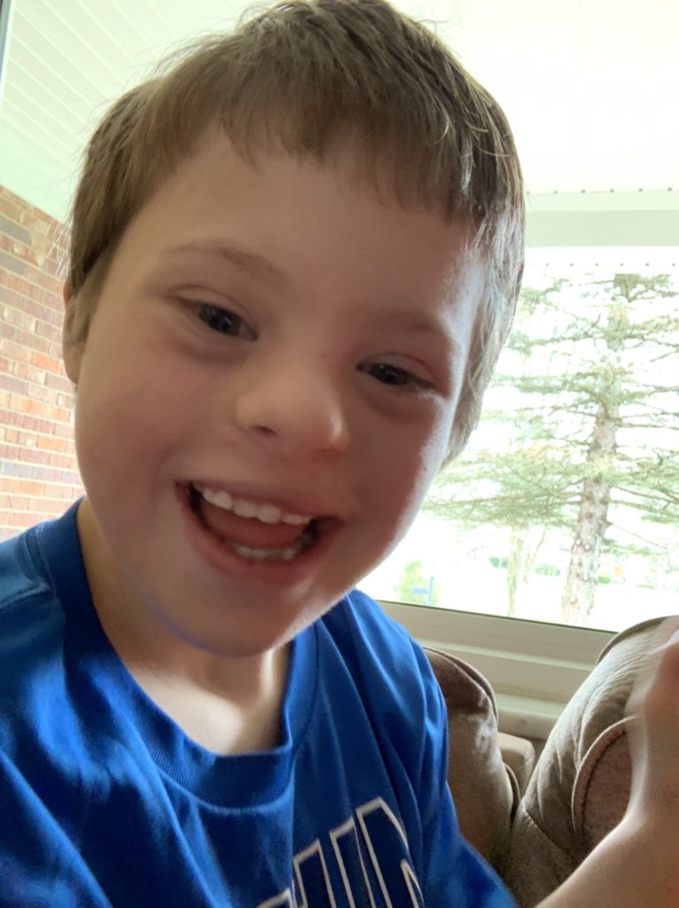 JenaWells00's tweet photo. @SpeakerPelosi @SenSchumer @LeaderHoyer This is my son, Ashton. Don’t forget about him and our friends when discussing @COVID_19. We need increased funding for IDEA so the local districts can serve students with disabilities in innovative ways. #disability #IDEA https://t.co/0mCVE7iLKD