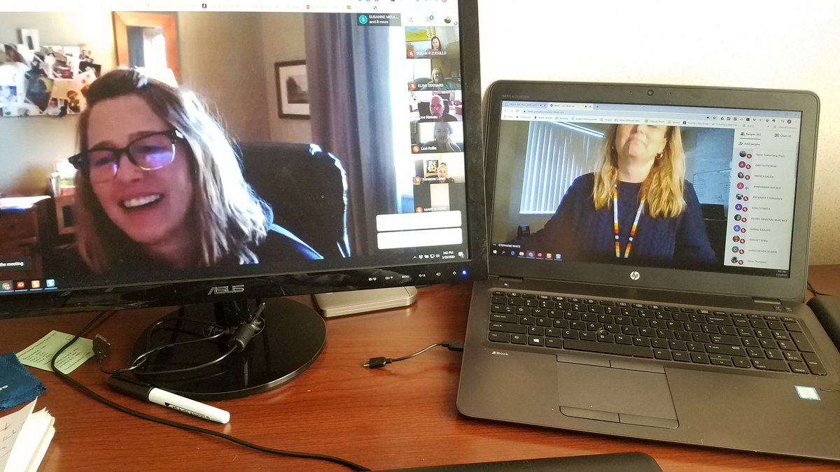 ISD191's tweet photo. Wonder what this week has looked like for #One91 staff? A ton of professional development and planning via Google Hangout. All this &amp; more, created &amp; executed to meet an incredible need - redesign how we deliver education - and our staff are truly delivering! #WeAreOne91 https://t.co/P3HYCLUpOO