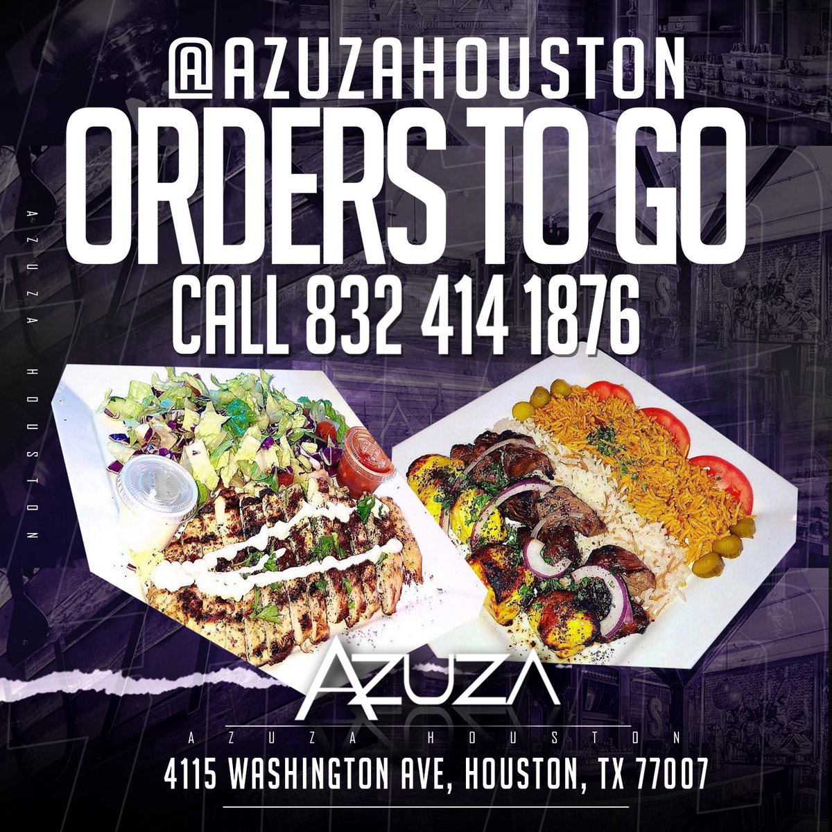 azuzahouston1's tweet photo. Let’s go! OPEN for Togo orders! Come check us out. 4115 Washington Ave. #AzuzaHouston #Togo #Houston https://t.co/qSdv9aUOFe