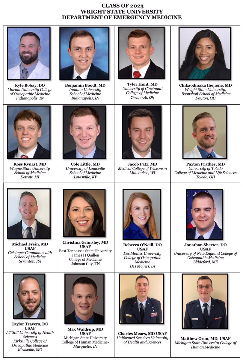 WrightStEM's tweet photo. We are happy to announce our Class of 2023! Welcome to our EM family! #welcomeclassof2023 #welcome #emresidency #wsu #em #wsuem #wrightstem #matchday #matchday2020 https://t.co/LillsUvyVl