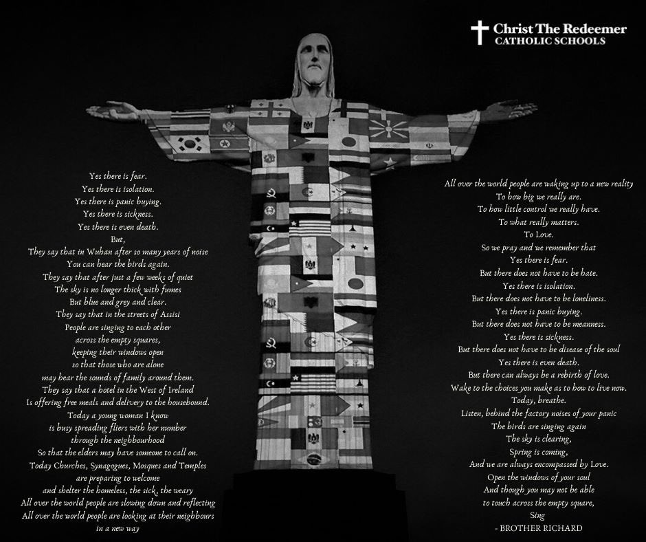 I have told you these things, so that in me you may have peace. In this world, you will have trouble. But take heart! I have overcome the world. 
- John 16:33

#ctrcatholic #BetterTogetherCTR 
<a href="/GrACE4cathed/">GrACE</a> <a href="/GrACE_CTR/">GrACE CTR</a>