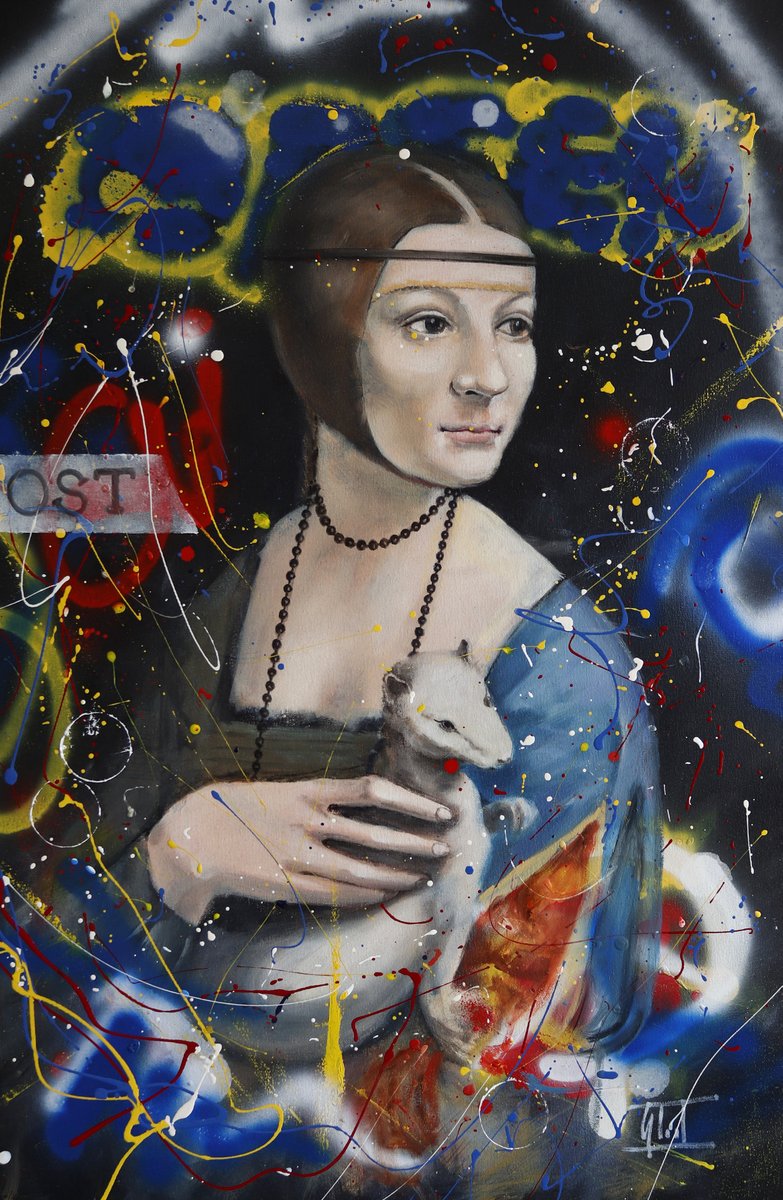 glodek's tweet photo. "My Lady with an Ermine " - mixed media on box canvas 90cm X 60cm X 4cm

https://t.co/Vc3wKUJ1Dg

#leonardo #Vinci #artist #art #painting  #acrylicpainting #contemporarypainting #contemporaryart #popart #psychodelic #streetart #reneissance https://t.co/hwZOYPpAv7