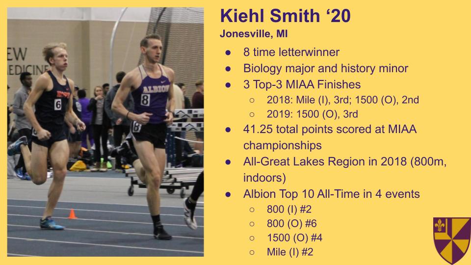 AlbionXCTF's tweet photo. Kiehl is a great athlete, but he's an even better teammate. He's always looking for chances to share his love for the program and the sport, to encourage his teammates, and to make his friends laugh. His positive attitude is contagious and will follow him into the future! #thanku https://t.co/kbyYUVbTWu