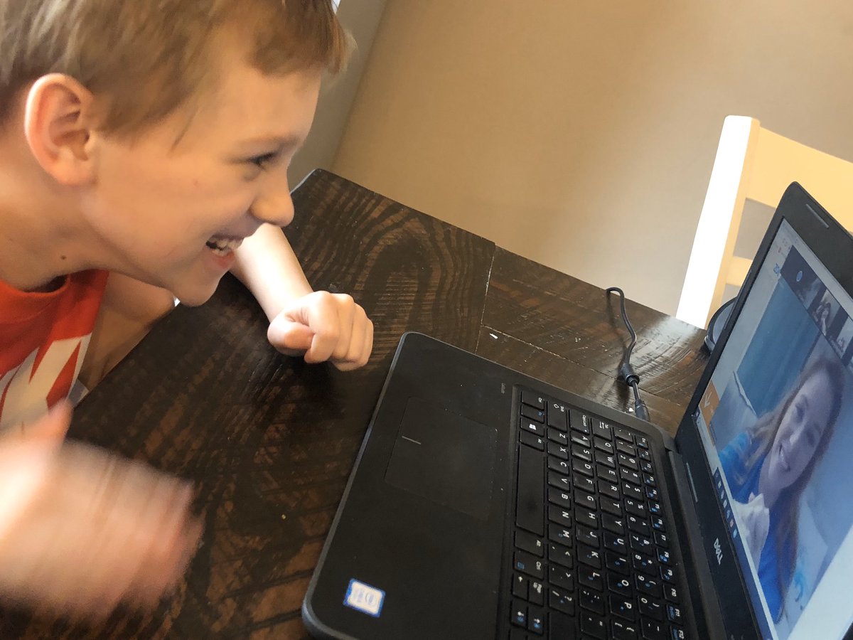 When you haven’t seen your teacher all week 🥰 #pauldingdld2020 #zoommeeting <a href="/PESTrailblazers/">PooleTrailblazers</a>