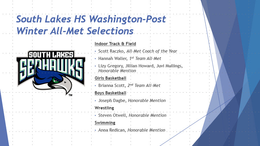 South Lakes Athletics & Activities (@seahawksports) on Twitter photo The winter sports season can finally be put to rest. Congratulations to out Athletes who were honored
as All-Met by <a href="/WashPostHS/">WashPost HS Sports</a> The winter sports season can finally be put to rest. Congratulations to out Athletes who were honored
as All-Met by <a href="/WashPostHS/">WashPost HS Sports</a>