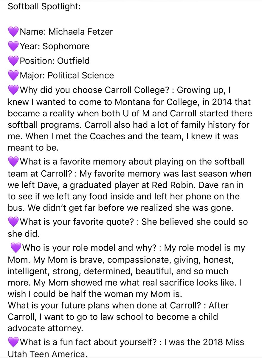 FightinSaintsSB's tweet photo. Saint Spotlight: Meet Michaela https://t.co/0QWIRNEEN2