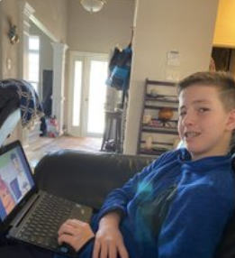 erikpetermann2's tweet photo. Whether it's including my 5th grade son in a morning message, holding conferences on schoology &amp; on Zoom, Piper chilling w/ her cat, Connor on his chromebook or Lucy reading a novel the students of Rooms 26 &amp; 27 had fun while learning. @RMESPrincipal @NclKeros #RedMillRocks https://t.co/X3BHmMt9bO