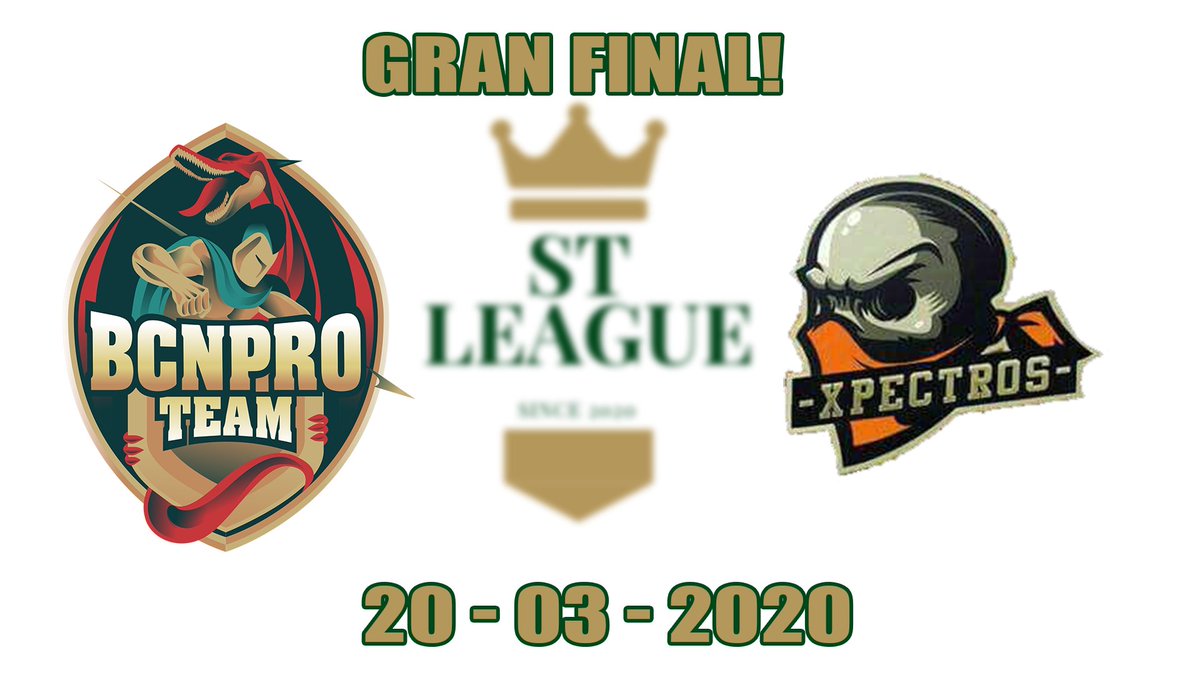 #MatchDayCR
#STLEAGUEGRANFINAL

🏆 <a href="/STLEAGUE_CR/">ST LEAGUE</a>

🕑 15:00H🇲🇽 / 17:00H🇻🇪 / 22:00H🇪🇸

📅 20 de Marzo

⚔ @BcnPTAcademy vs <a href="/XpectrosCr/">Xpectros</a>

🎙@drjoseyt y <a href="/RoysDLE/">Roys DLE🇧🇴🎙</a>
 
📺 twitch.tv/drjoseyt

Hagan sus apuestas!⚔🛡