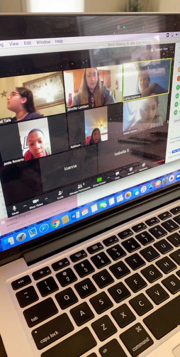 RSVschool's tweet photo. Ms. Lott, Mrs. Mule, Mrs. Byko and Ms. Lambert’s classes met online through Google Meet &amp; Zoom to discuss week one of online learning. Thank you Mrs. Sica and Mr. Wilson for logging on with us to say hello as well to some of our students. #rooseveltfamily #onlinelearning https://t.co/MBDLK4f3Oq