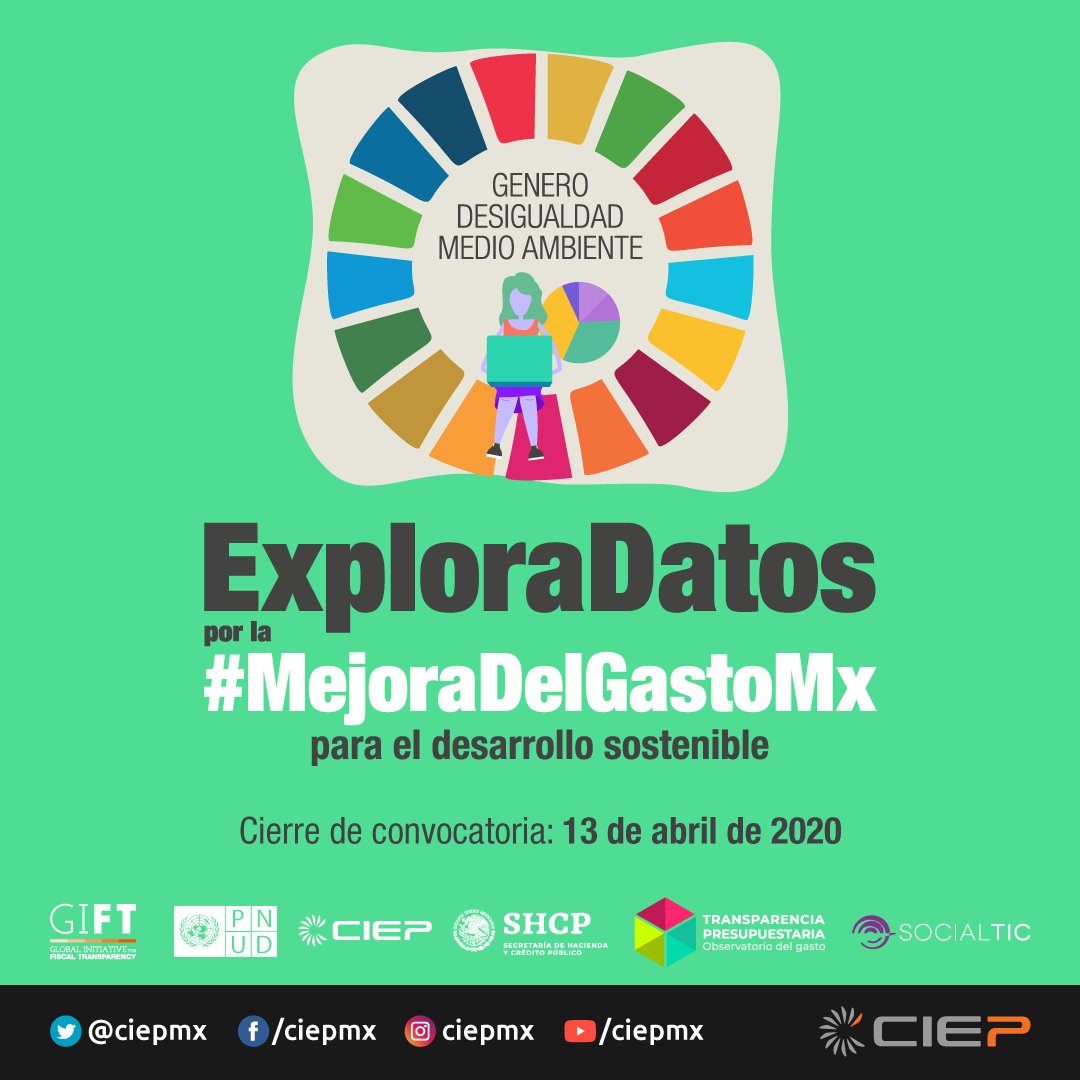 ciepmx's tweet image. ¡Extendimos la fecha del #ExploraDatosMX! Participa y presenta tus propuestas para mejorar el uso del dinero público.
Consulta las bases⬇️
ciep.mx/exploradatos20…