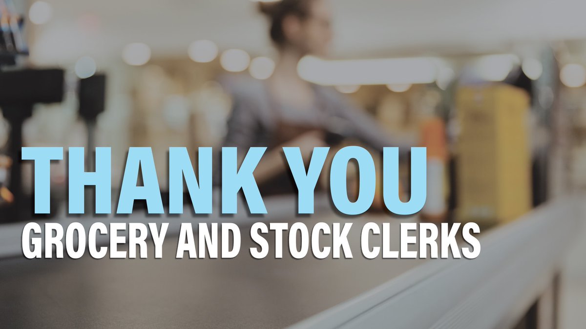 PCPappy's tweet photo. Thank you to all grocery, retail and stock clerks who are working tirelessly to ensure that our food &amp; supply chain is uninterrupted. Please don’t forget to say thank you to the workers in person when you see them #Covid_19 #coronavirus #CoronaCrisis #CoronaVirusUpdate #ThankYou https://t.co/cpmkATCR0g