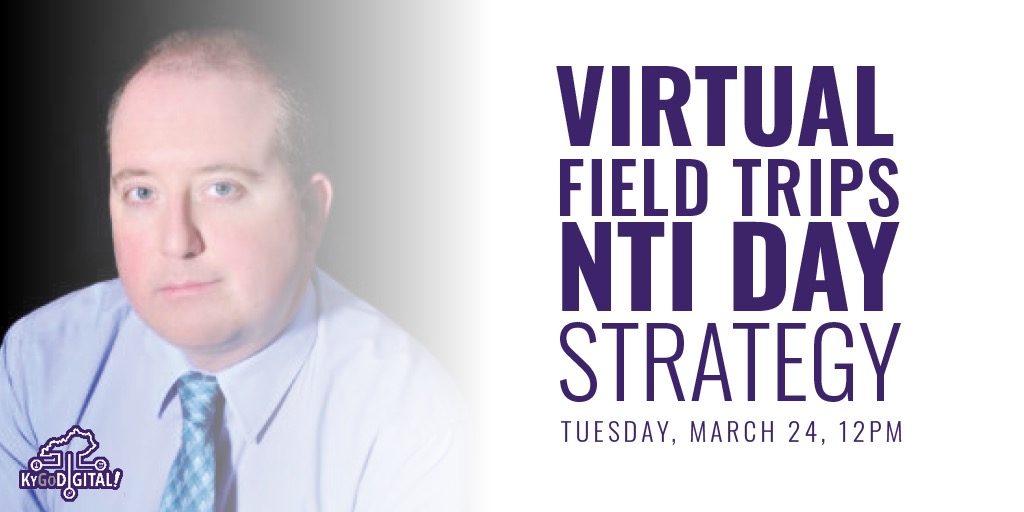 kygodigital's tweet photo. Virtual Field Trips. YES.
 
#KYGoDigital LIVE #MyNTIKY Series continues on Tuesday, March 24, NOON EST! Join @watsonedtech as he SHARES Virtual Field Trips NTI Day Strategy.
 
https://t.co/DHc2pwrK37
 
#TogetherWeAreBrilliant https://t.co/WQsgYgWqaV