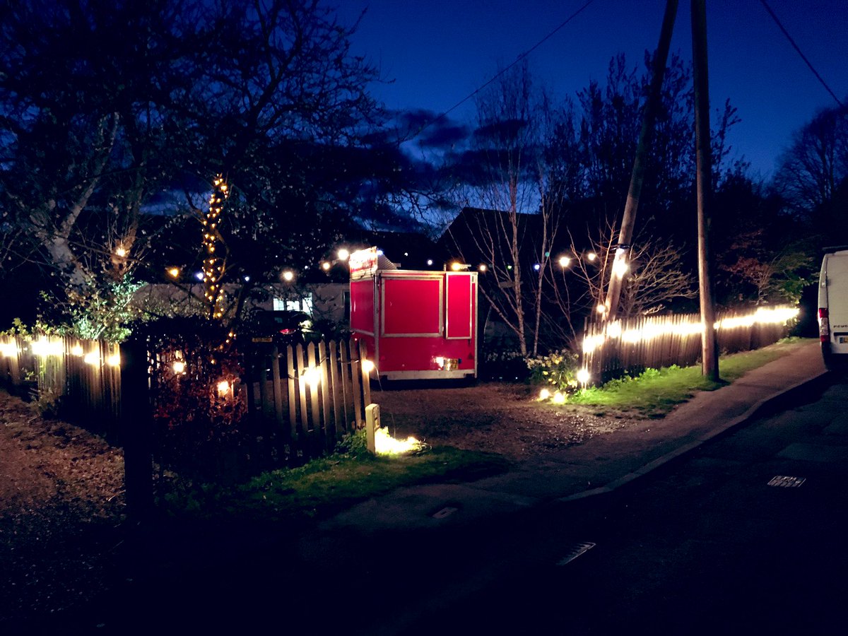 WE OPEN TOMORROW AT 5pm. Our drive through churros bar is almost complete. Trying to get a festival feel with lots of lights. If you fancy a road trip to get out the house then there’s no better reason than this. 25 The Moor, Melbourn, Sg86ed pls RT