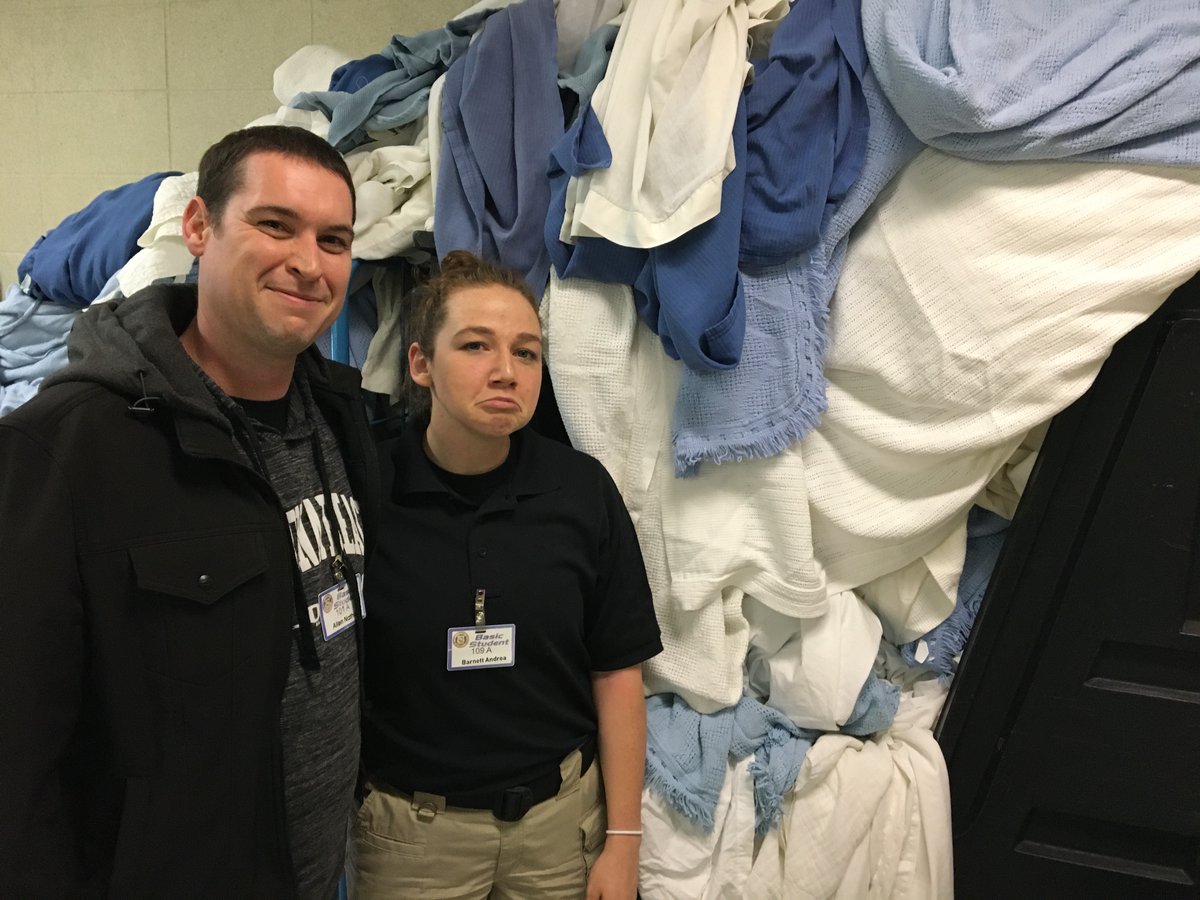 IndianaLawEnfo1's tweet photo. There were mixed emotions as ILEA Basic Class 220 cleaned their rooms and turned in their linen before they left this week.  Class may resume again in 8 weeks.  Stay safe!  Stay healthy! #ILEABasicClass220 #IndianaPolice #Covid_19 #Stayhealthy #StayHealthyEveryone https://t.co/dyXgAEo1I7