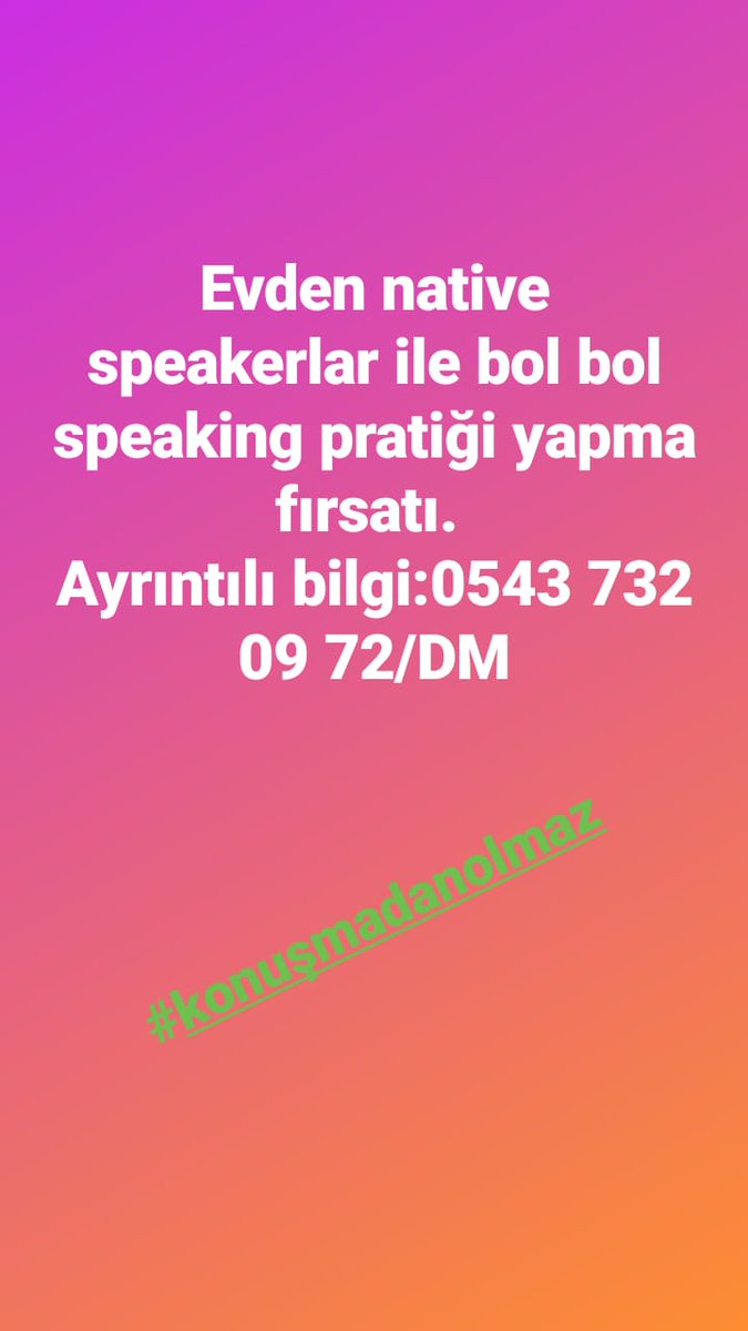 spokenAnkara's tweet photo. Bol bol  online speaking fırsatı.. https://t.co/6XahunSSTD