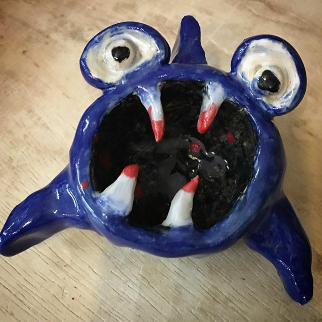 We just love our young students!!! They are the best!! #handbuiltceramics #libertytownarts #libertytownartsworkshop #lovefxbg #kidart #arg #shark