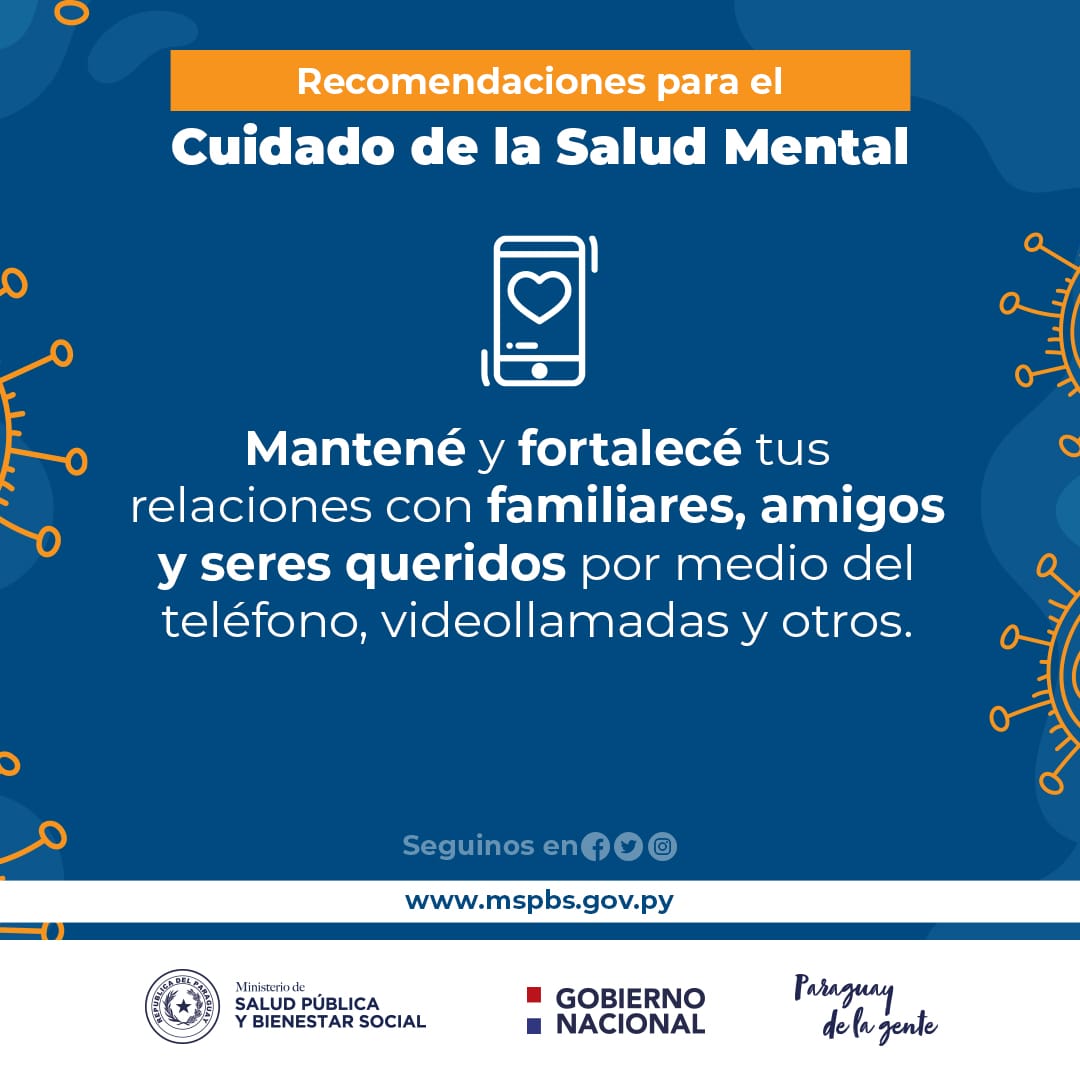 msaludpy's tweet photo. #COVID19 | 📍Cómo cuidar la salud mental durante la pandemia del coronavirus

✅Seguí las recomendaciones que brindan los profesionales de salud mental de nuestro país.

#NosCuidamosEntreTodos!  #QuedateEnCasa 

➕INFO: https://t.co/Tx5UMrl44k https://t.co/OJ6kjQvPWw