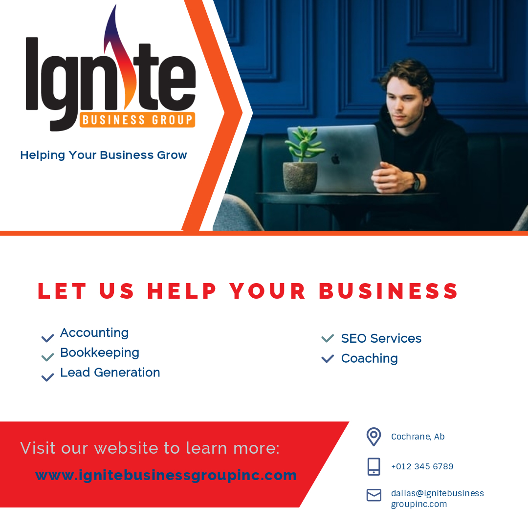 ignite_business's tweet photo. "Through advances in technology, our business tax accountants and consultants can provide services anywhere from our home base of Cochrane." https://t.co/VTZ6WNlVoz https://t.co/CjuN07ptFo