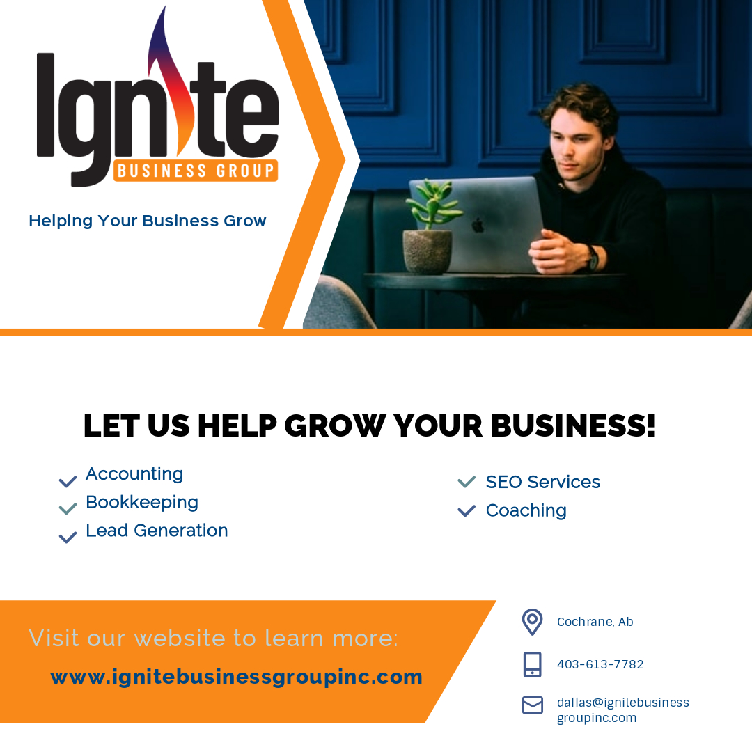 ignite_business's tweet photo. "Through advances in technology, our business tax accountants and consultants can provide services anywhere from our home base of Cochrane." https://t.co/VTZ6WNlVoz https://t.co/CjuN07ptFo
