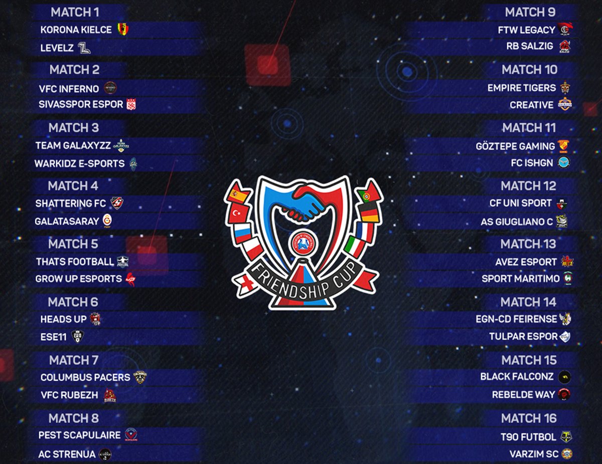 #ACF #stream #friendship_cup #season2 #20march2020

The playoff phase begins on Monday. Tomorrow on the site we will form a grid and a schedule of matches.
Stage 1/16 should be played from March 23 to 26.