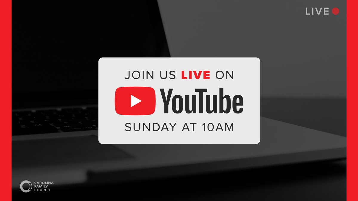 _CarolinaFamily's tweet photo. CFC will be gathering virtually this weekend with a YouTube Live Stream of our encouragements and message! The comment feed will be open for everyone to say hello and check-in. Access the feed on our YouTube channel in a web browser or on any smart device with the YouTube app! https://t.co/P1TDBv9NGL