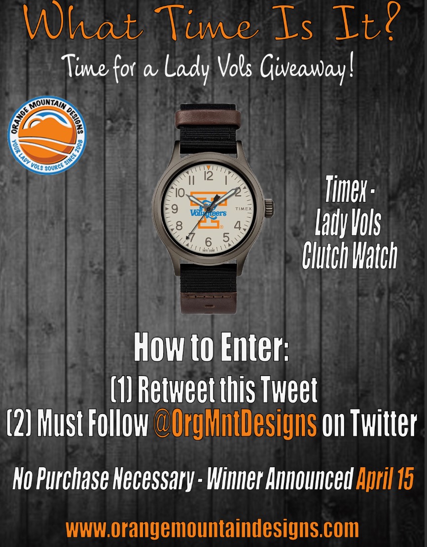 We love #ladyvols fans and want more Twitter followers and engagement. Plus, we want to give away this watch! Follow us and retweet this post for a chance to win by April 15. ⚽️🥎🏀🏐🎾⛳🧡💙