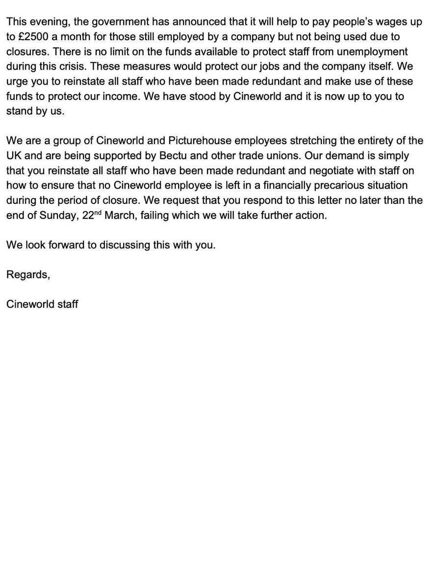 Our open letter to Mooky Greidinger regarding our current situation - please share ✊🏻 we are standing united to protect our jobs and our income. We hope to receive a response from Mooky and to begin negotiations asap. ‼️‼️