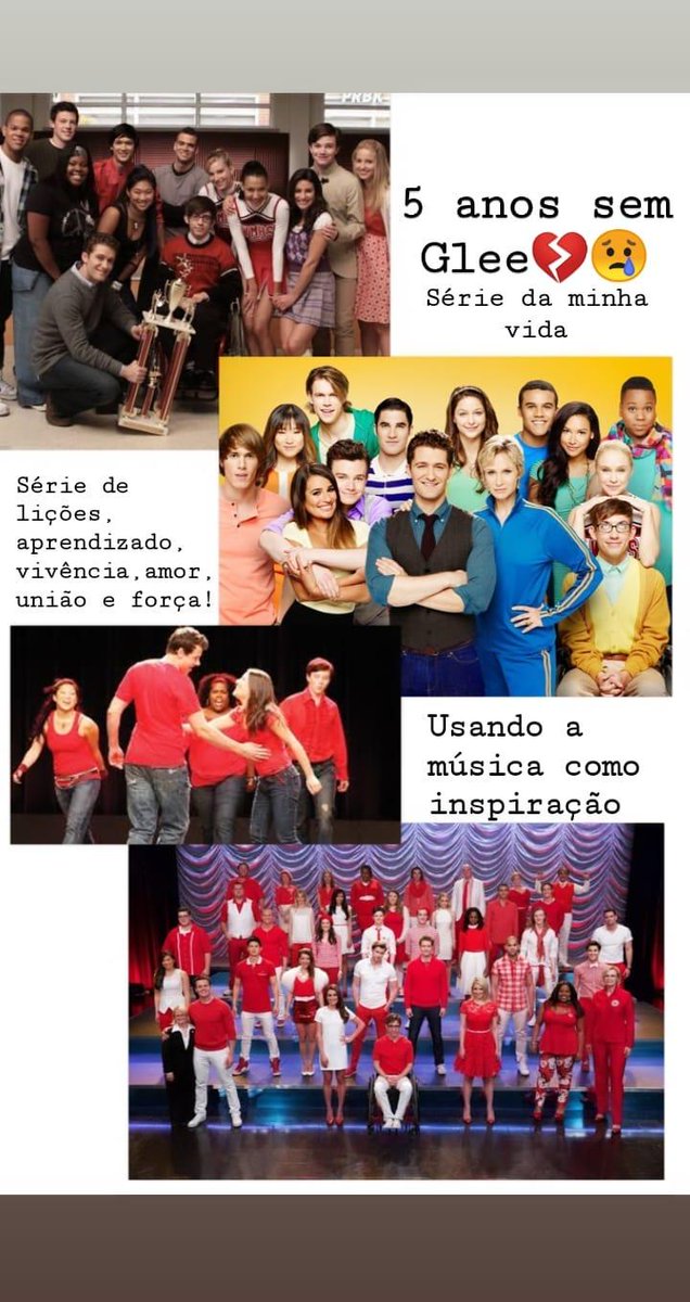 polly_almeidda's tweet photo. Melhor série da vida ❤️😢#5yearswithoutglee https://t.co/CJJBSOAXQ3