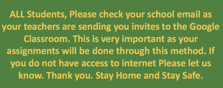nixonLISD's tweet photo. All STUDENTS! Check your school emails on a daily bases to accept invites from teachers for Google Classroom. Thank you https://t.co/1aHqMdyZwO