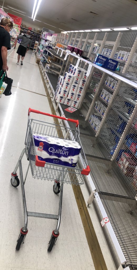NyanwellAgoth's tweet photo. @marshall_steven’s Liberal gov has deregulated trading hours in SA. But as you can see from my local store, increased hours is not synonymous with more stock on shelves nor does it make stores safer or cleaner for workers &amp; buyers. This 24/7 policy exacerbates #Covid_19 panic buy https://t.co/zDhnykESsW