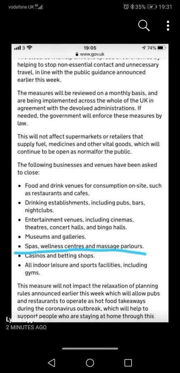 traceyjohnson8's tweet photo. @BorisJohnson what about beauty and nail salons? Do they fall under Spa's? https://t.co/KT523Qbglr