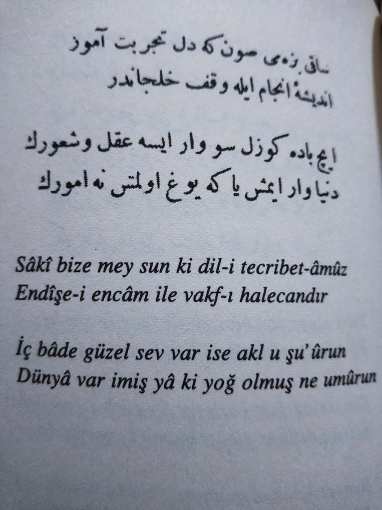 İç bâde güzel sev var ise akl u şu'ûrun
Dünya var imiş yâ ki yoğ olmuş ne umurun