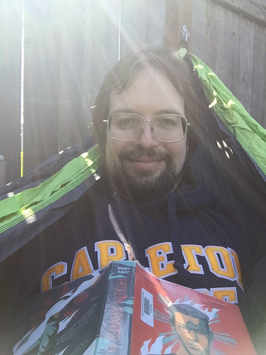 JHSCLARC's tweet photo. Mr. Netzel, @CCRams librarian, participated in our #virtualReadIn today, too! Thanks, Mr. Netzel for extending our #readingcommunity even further. #Jesuitreads #Centralreads #readinthesun  @JesuitClarkLib https://t.co/u4YkCvsBvD