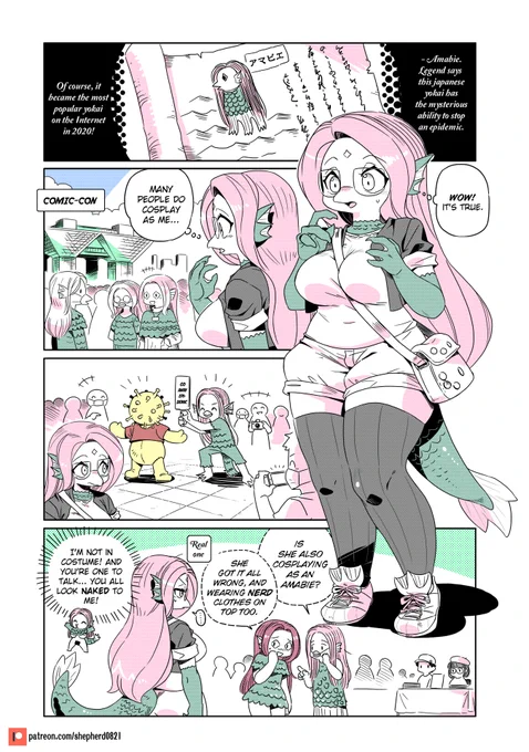 Modern MoGal #106 - Modern yokai 👹🧜‍♀️

 Twitter's Hottest Amabie! (アマビエ)
#modernmogal #アマビエ 