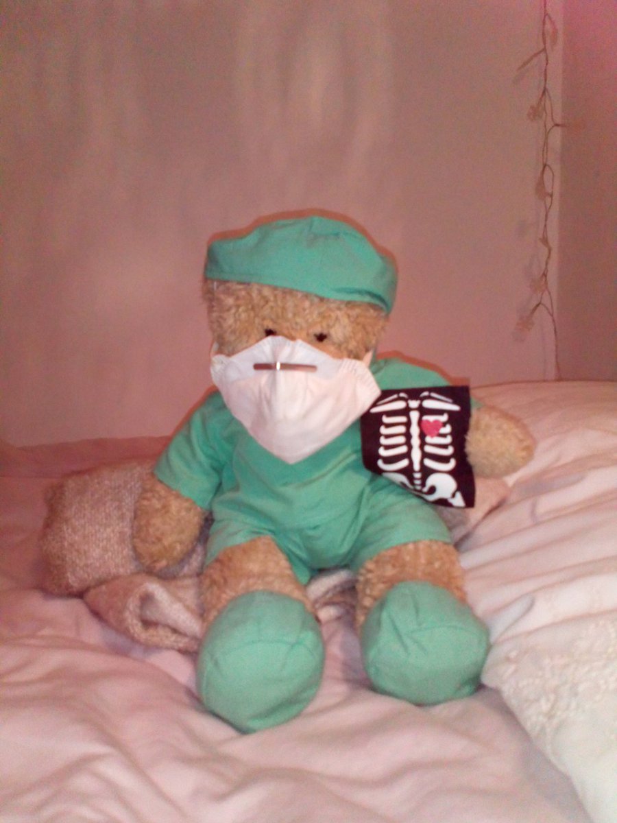 #IsItOk that a teddy has more protection than health workers at the Heath hospital Cardiff?