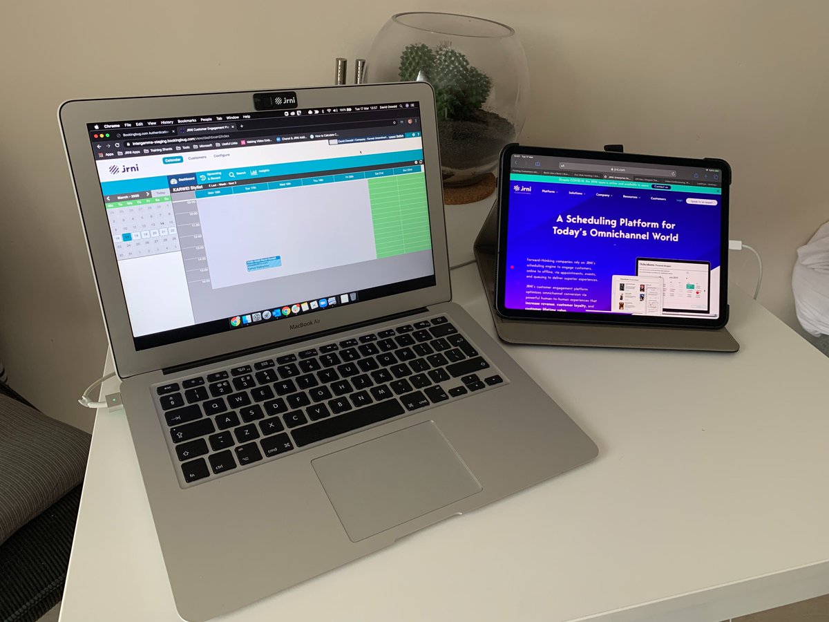 JRNI_inc's tweet photo. The JRNI team has adjusted to working from home, and added some cute coworkers! Share pictures with us of what your work from home space looks like for #covid19. #workfromhome #workingpets https://t.co/q34UOj7E4N