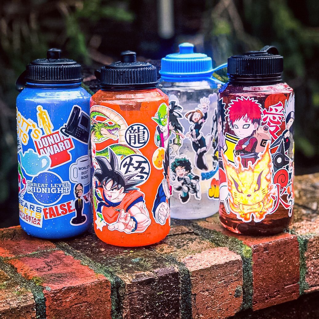 The outdoors are still open for spring! Stay healthy, hydrate &amp; remember social distancing with our new sticker-bomb water bottles. <a href="/BoxLunchGifts/">BoxLunch</a>                                                   #popculture #dragonballz #stayhydrated #naruto #theoffice #myheroacademia #anime