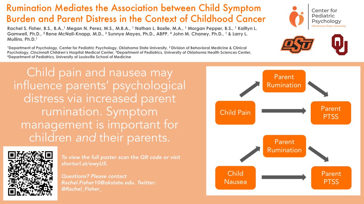 Rachel_Fisher_'s tweet photo. Virtually presenting my #SPPAC2020 poster! Full poster: https://t.co/HUq3lRpDyy
@SPPDiv54 @OSUPedsPsych #PosterSession2 #HemOncBMTSIG https://t.co/6cDCzSIANc