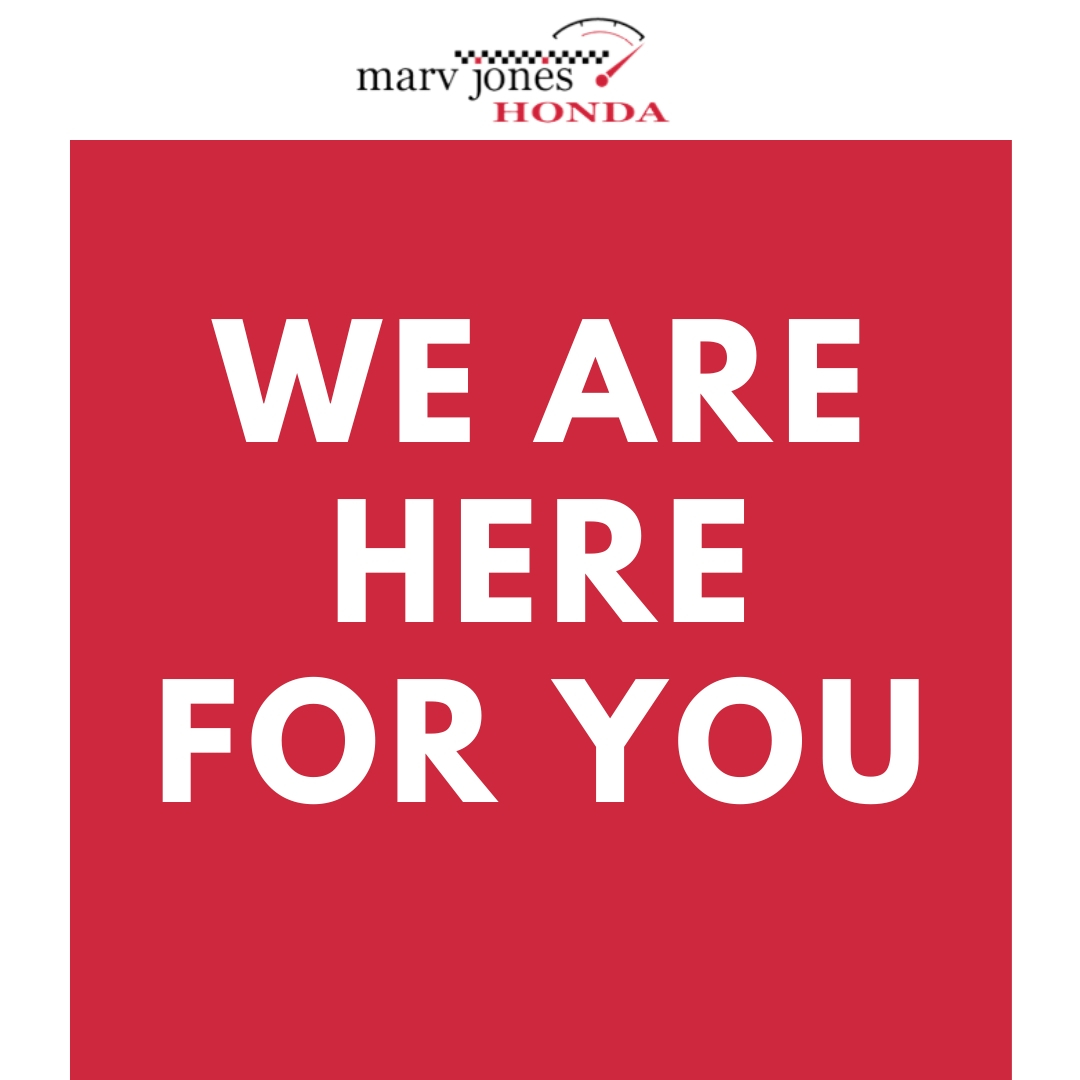 We are ready to serve you.

The continued spread of Coronavirus (COVID-19) in Canada and around the world has understandably raised concerns for you and your families. Please take a moment to read out COVID-19 response. 

marvjoneshonda.com/covid-19/