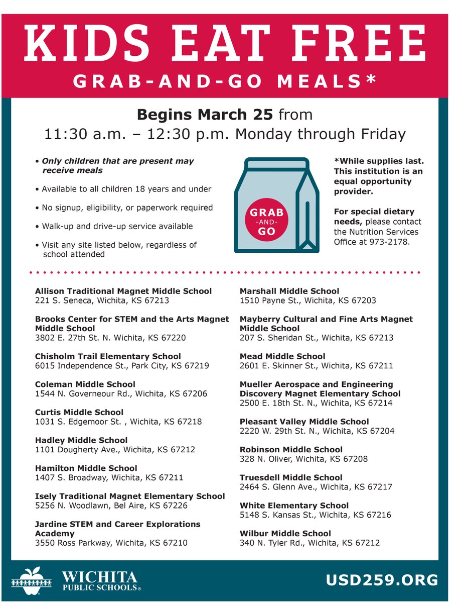Beginning Wednesday, May 25, our own WPS Nutrition Services Department will begin serving "super snack" non-perishable meals at 18 locations.