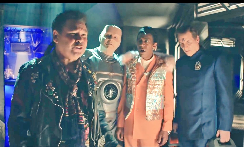 Dwarfology's tweet photo. When you just don't wanna be a God (and your best holo-chum is smegged of about it all.) #RedDwarf #RedDwarfSpecial #trailer https://t.co/5SYCKynNqr