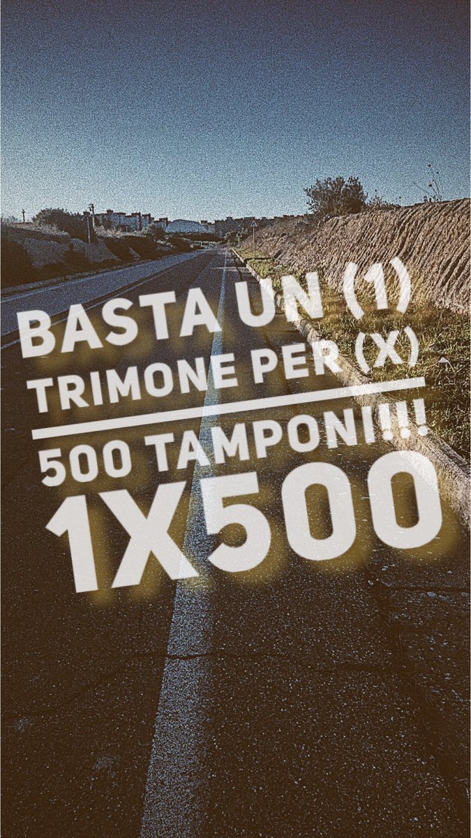 angeloloreto's tweet photo. Basta un #Trimone per 500 #Tamponi 1X500 #coronavirus #Castellaneta @micheleemiliano licenzia i #Trimoni! #StayAtHome https://t.co/LSHS66PUSn
