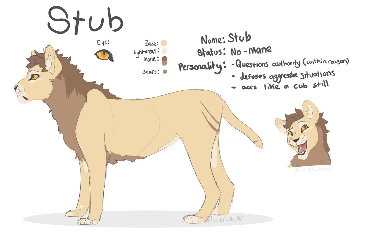 i designed a no-mane lion for #myprideoc contest, i did it for fun!