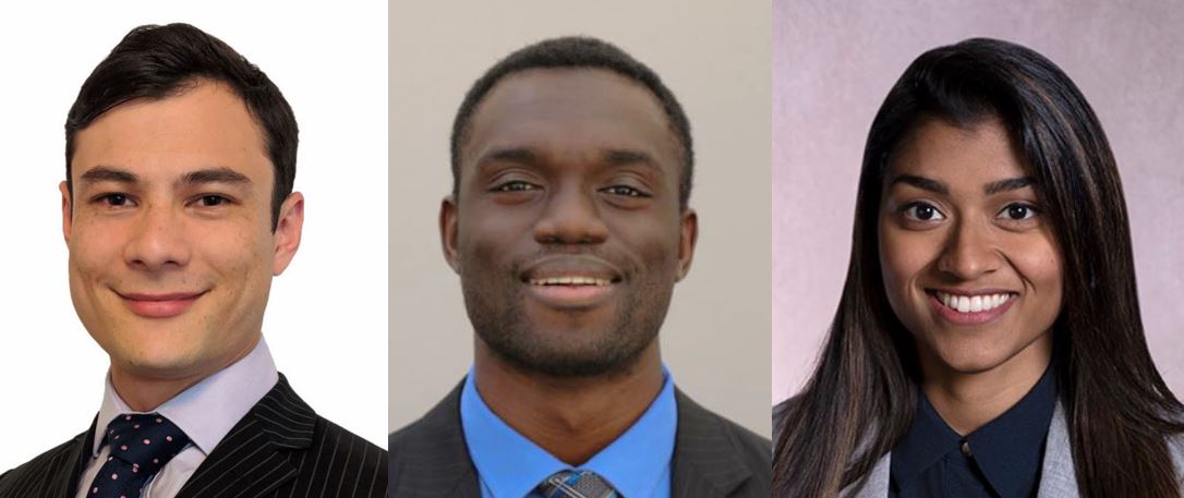 CormacOMaher's tweet photo. Welcome to the University of Michigan neurosurgery  residency class of 2027(!): Jordan Lam, Dotun Ogunsola, and Arushi Tripathy.   So excited to match these 3 outstanding future leaders today!  #michiganmed #goblue #MatchDay2020 @umichneuro https://t.co/2RTOwckfzp
